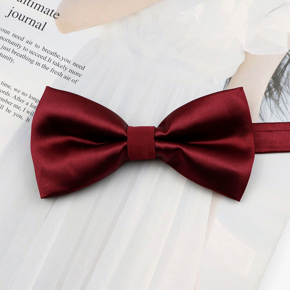 Heren polyester vlinderdas effen kleur vlinder strik bruiloft feest zakelijk verstelbare vlinderdas rood blauw: 2