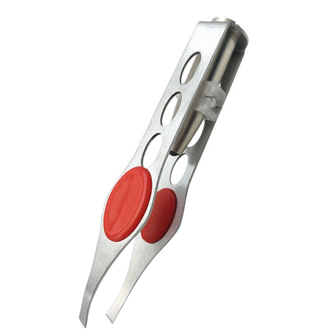 Four-hole LED Light Stainless Steel Eyebrow Tweezers Eyebrow Clip/Hair Removal Tweezer/ Face Hair Remover