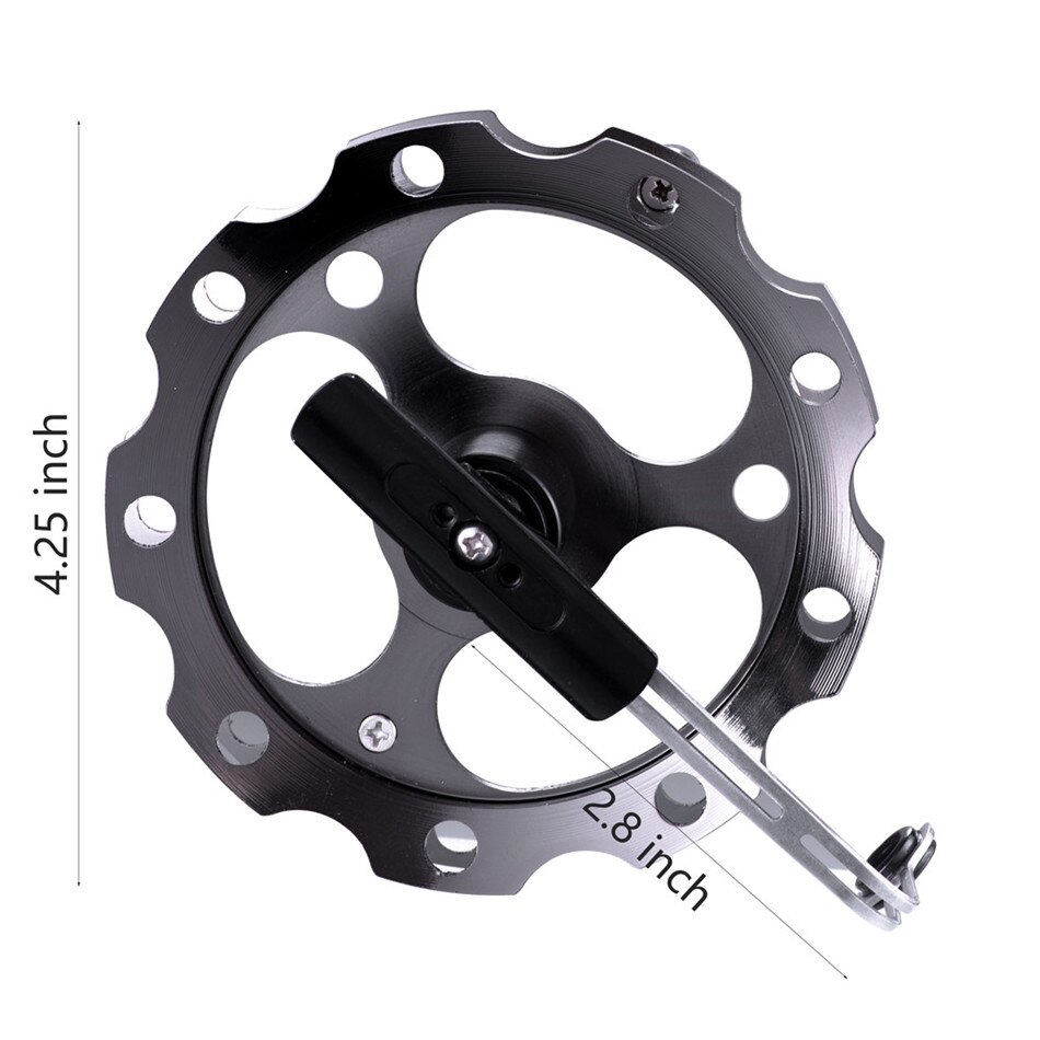 BG105 Wheel Metal Fishing Wheel Fishing Line Wheel Hand Dial Wheel Gossip Wheel Anchor Fish Wheel Spinning Wheel: Simple Black