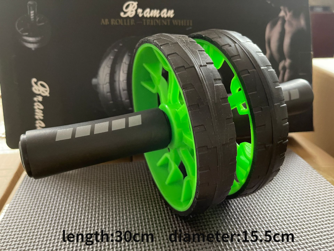 Ab Roller Abdominal Wheel Ab Roller with Mat For Arm Waist Leg Core Training Exercise Gym Fitness Equipment: green