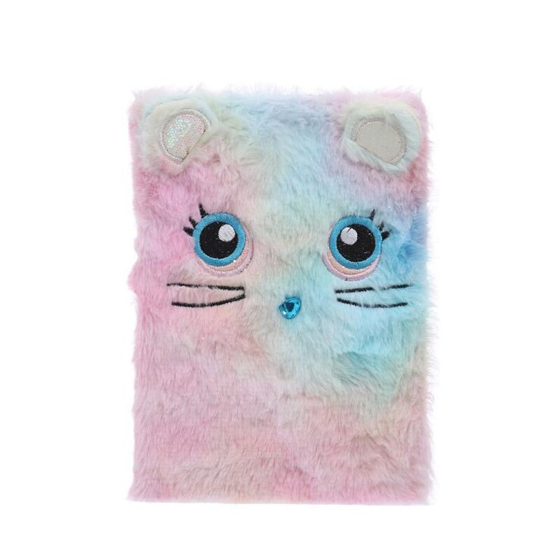 Newest Cute Cartoon Plush Note Book Kids Student Travel School Notepad Girls Notebook: D