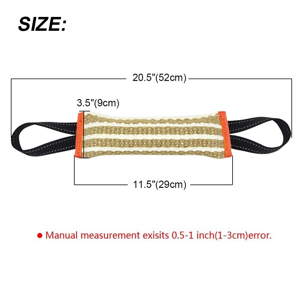 Durable Dog Bite Tug Toy With 2 Handles Interactive Pet Chewing Toy For Puppy Training Malinois German Shepherd Rottweiler