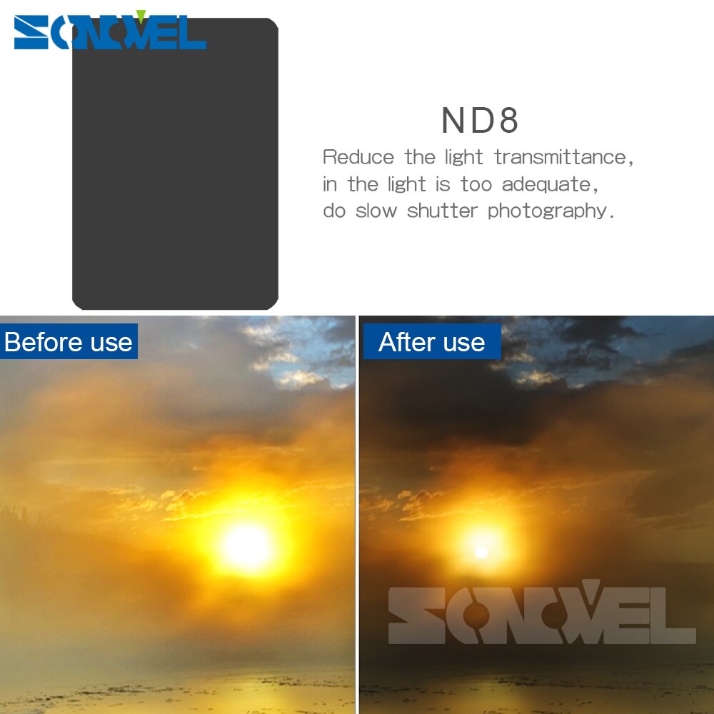 Gradiënt Neutrale Dichtheid Compleet &amp; Geleidelijke ND 2 4 8 Vierkante Filter Kit + 9 Adapter ringen voor Cokin P-serie DSLR Camera Lens