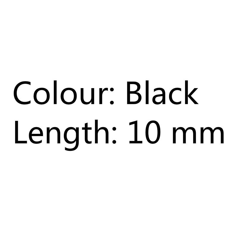 10 unids/set tornillo plano remache cabeza Hardware acero al carbono para equipaje cuero artesanía o cuaderno tornillo remache hebilla: black-10mm