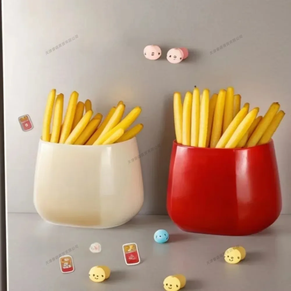 Conteneur de rangement de cuisine, boîte de rangement magnétique pour réfrigérateur, sans trou, mural, décoration de maison, articles de cuisine, aimant