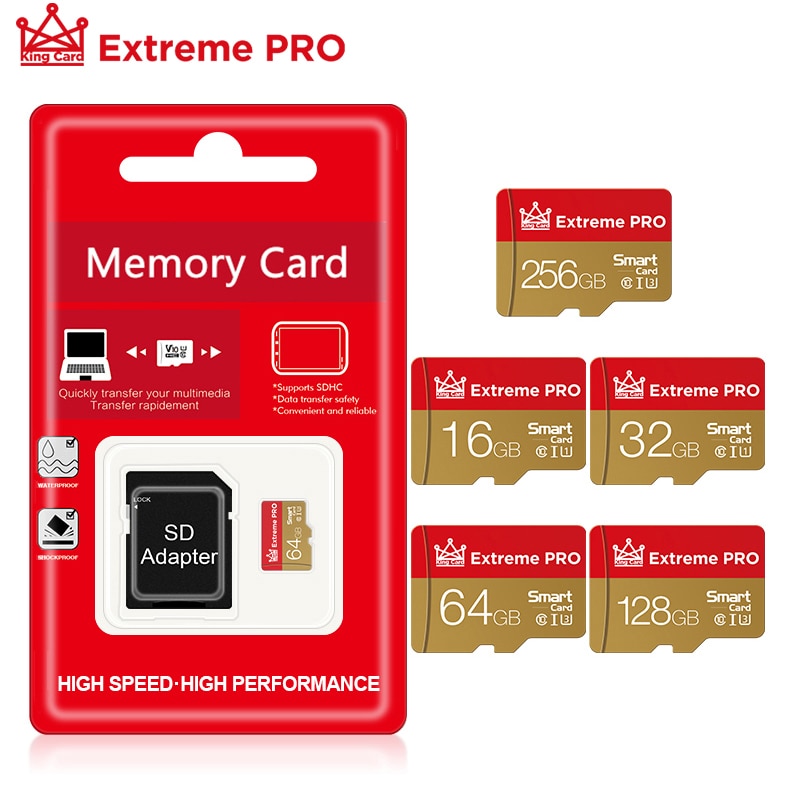 Gratis adapter geheugenkaarten tarjeta micro sd kaart 16gb 32gb 64gb 128gb klasse 10 microsd flash usb met retailverpakking