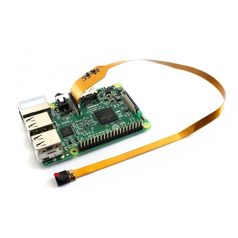 RPi FPC Camera for Raspberry Pi A+/B+/2B/3B Mini Size with Long FPC 67.4 degree Field of View 1080p Sensor best resolution