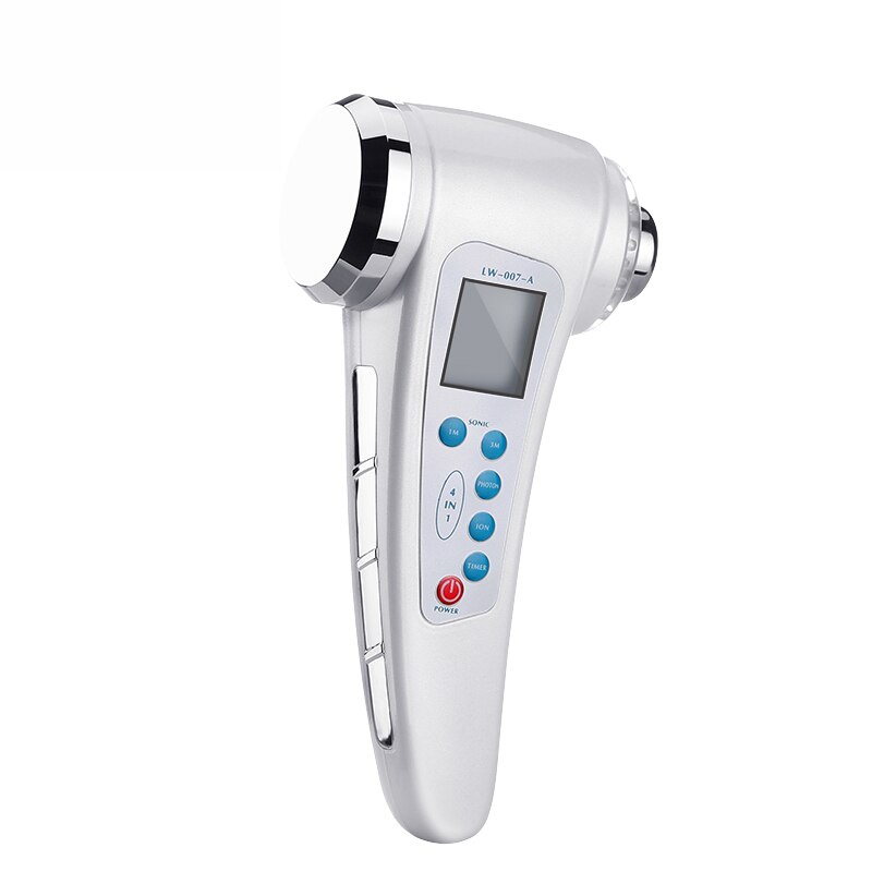 4 in 1 1Mhz 3Mhz Ultraschall Photon IONEN Schönheit Ausrüstung Für Tiefe Reinigung Anti-falten Haut Rejunvenation vibration Massage