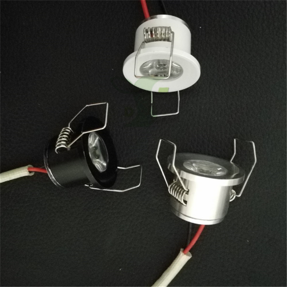 10 stk/parti 3w led mini downlights under skap spotlight 1w for tak innfelt lampe 110v 220v dimbare lys for tak