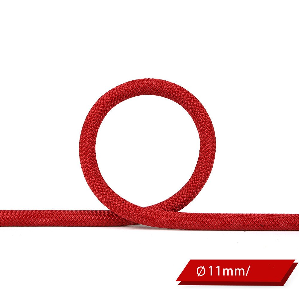 Climbing rope 10m/15m outdoor emergency rope wear-resistant 9.8mm diameter high-strength climbing accessories tool: Red / 10m
