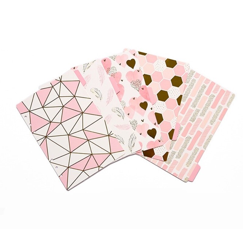 5 Pcs/set Beautiful Landscape Notebook Divider A5 A6 Spiral Notebook Loose Leaf Index Pages Notebook Paper Inside Pages: NO.2 / A5