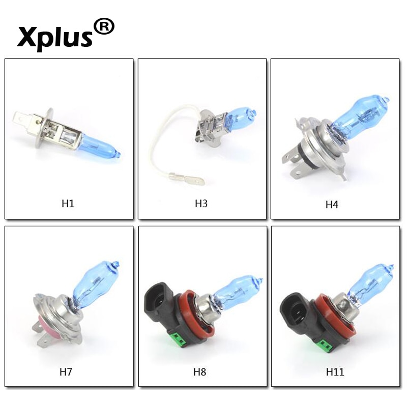 6pcs 12V 100W 6000K 3000K White Yellow/GOLD Auto Car HOD Halogen Bulbs Lamps H1 H3 H4 H7 Replacement Headlight Fog Lights