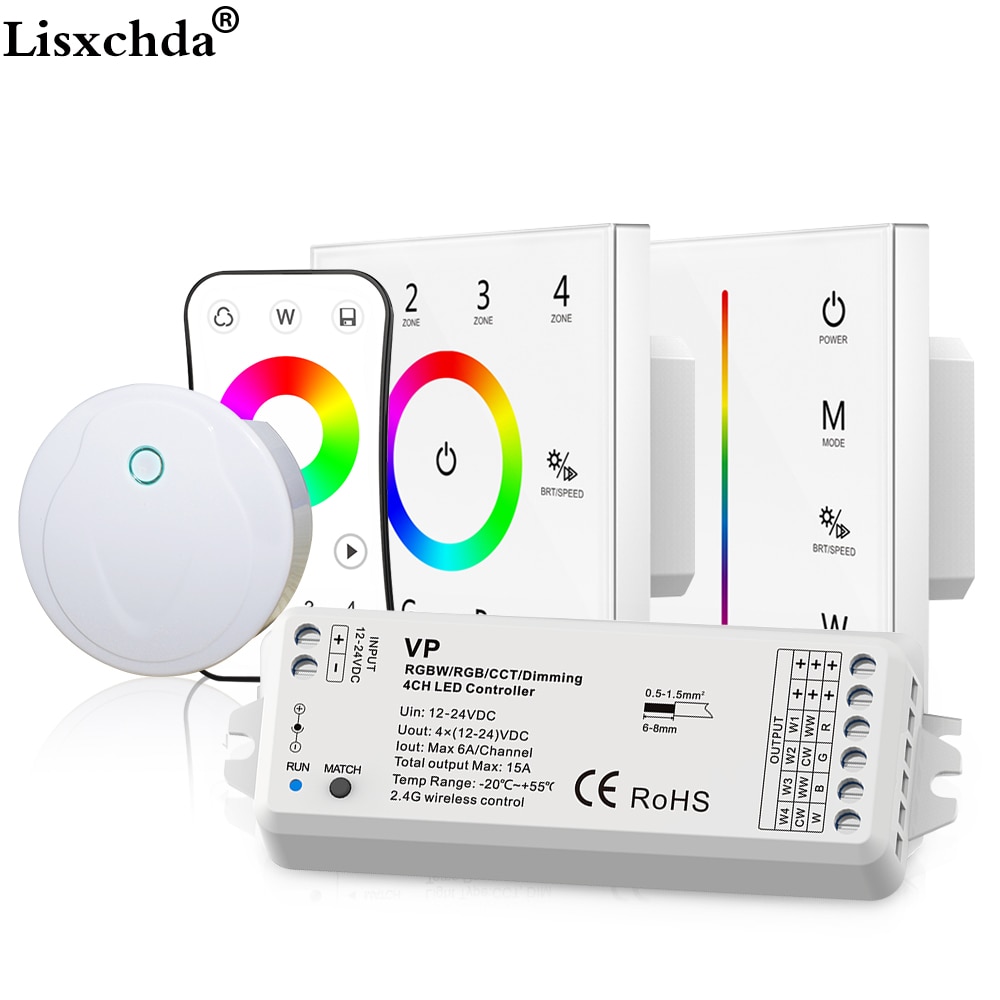4 kanaals RGBW LED Controller RF 2.4G/Wifi Afstandsbediening DC12-24V voor RGB RGBW LED Strip Licht