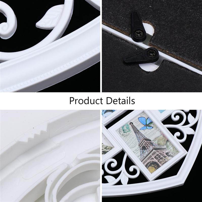 6 Inch Heart Shape Collage Picture Frame Photo Frame Picture Holder for Home