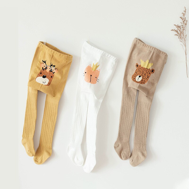 Spring Summer Baby Boys Cotton Pantyhose for Girls Cute Cartoon Tights Big Hip Stockings