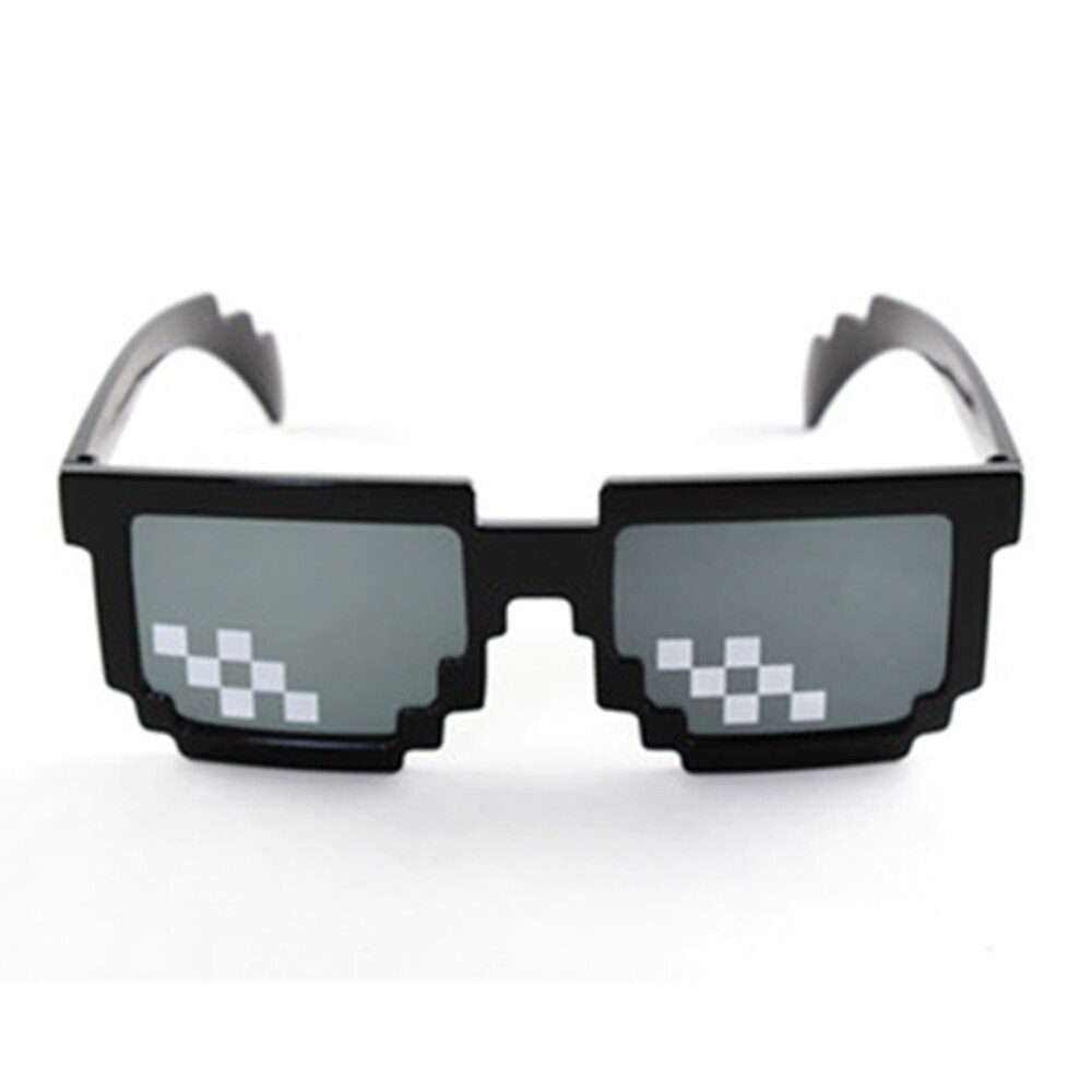 Retro glasögon 8 bit thug life solglasögon pixlade män kvinnor märke fest glasögon mosaik  uv400 vintage glasögon leksaksglasögon