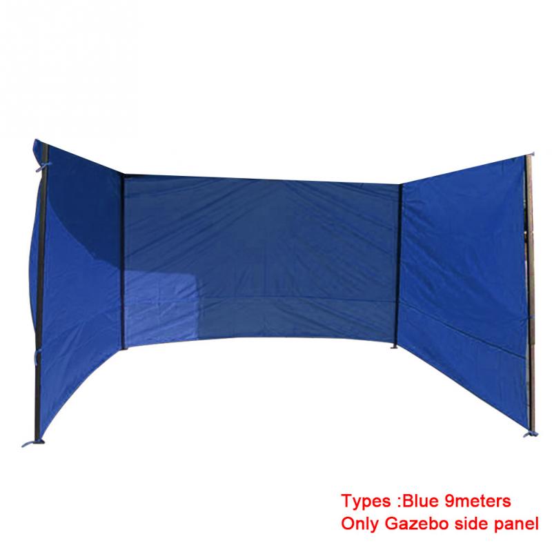 Outdoor Tent Accessories Gazebo Side Panel Durable Sidewall Anti-UV Oxford Cloth Protect Wind Cold Rain Support Washing Reused: Blue 9meters 1