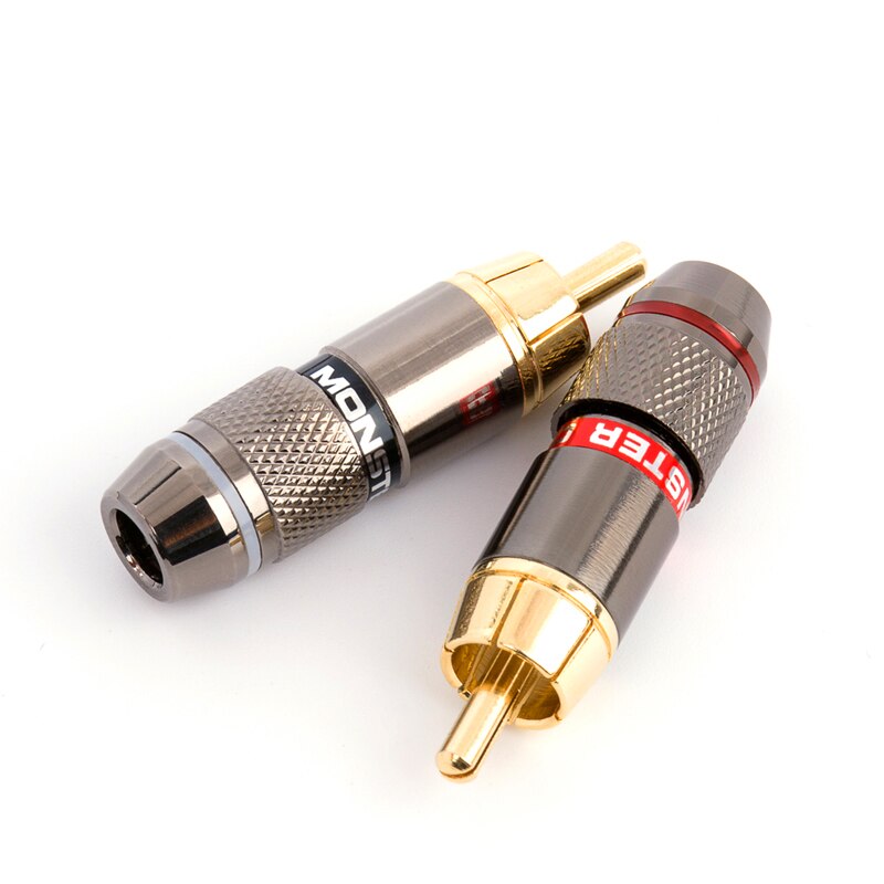 Connecteur audio et vidéo RCA lotus 24K or, 16 pièces, tête de différence de couleur, amplificateur AV, connecteur audio et vidéo, terminal audio coaxial