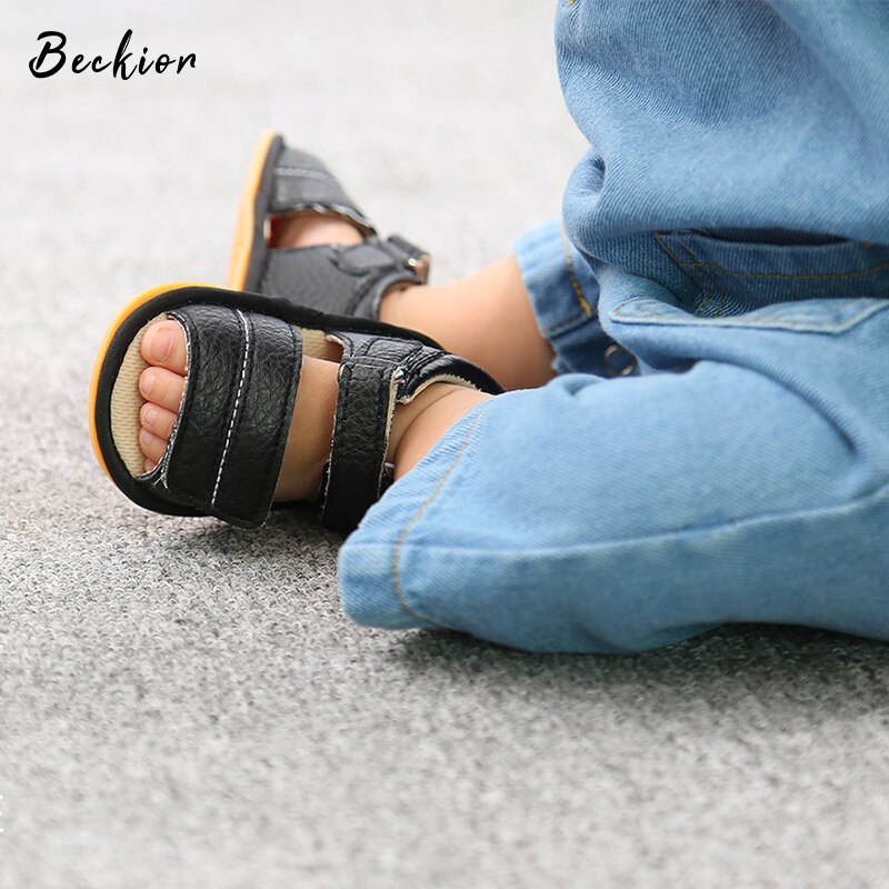 Beckior neonate ragazzi sandalo estate piatto morbido antiscivolo gomma Prewalker primo camminatore presepe scarpe bambino neonato 0-18 mesi