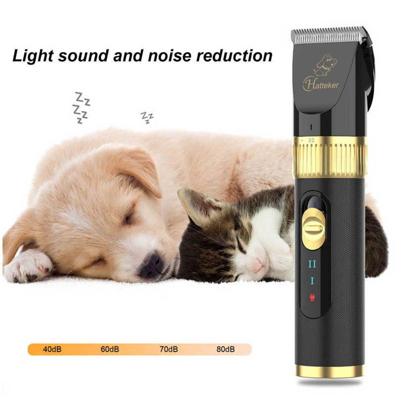 Hond Clippers Professionele Low Noise Elektrische Rustige Tondeuse Set Voor Honden Katten Huisdieren Us Plug 100-240V