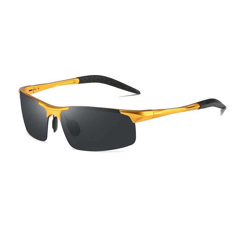 Aoron Zonnebril Mannen/Vrouwen Gepolariseerde Zonnebril, Outdoor Rijden Mannen Klassieke Sport Aluminium-Magnesium Gepolariseerde Zonnebril,: Goldenframe