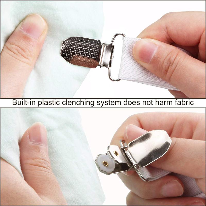 -Laken Clips Grijpers Fasteners 3 Manier 6 Zijden Vel Bretels Elastische Vel Houders Matras Clips Bandjes- verstelbare