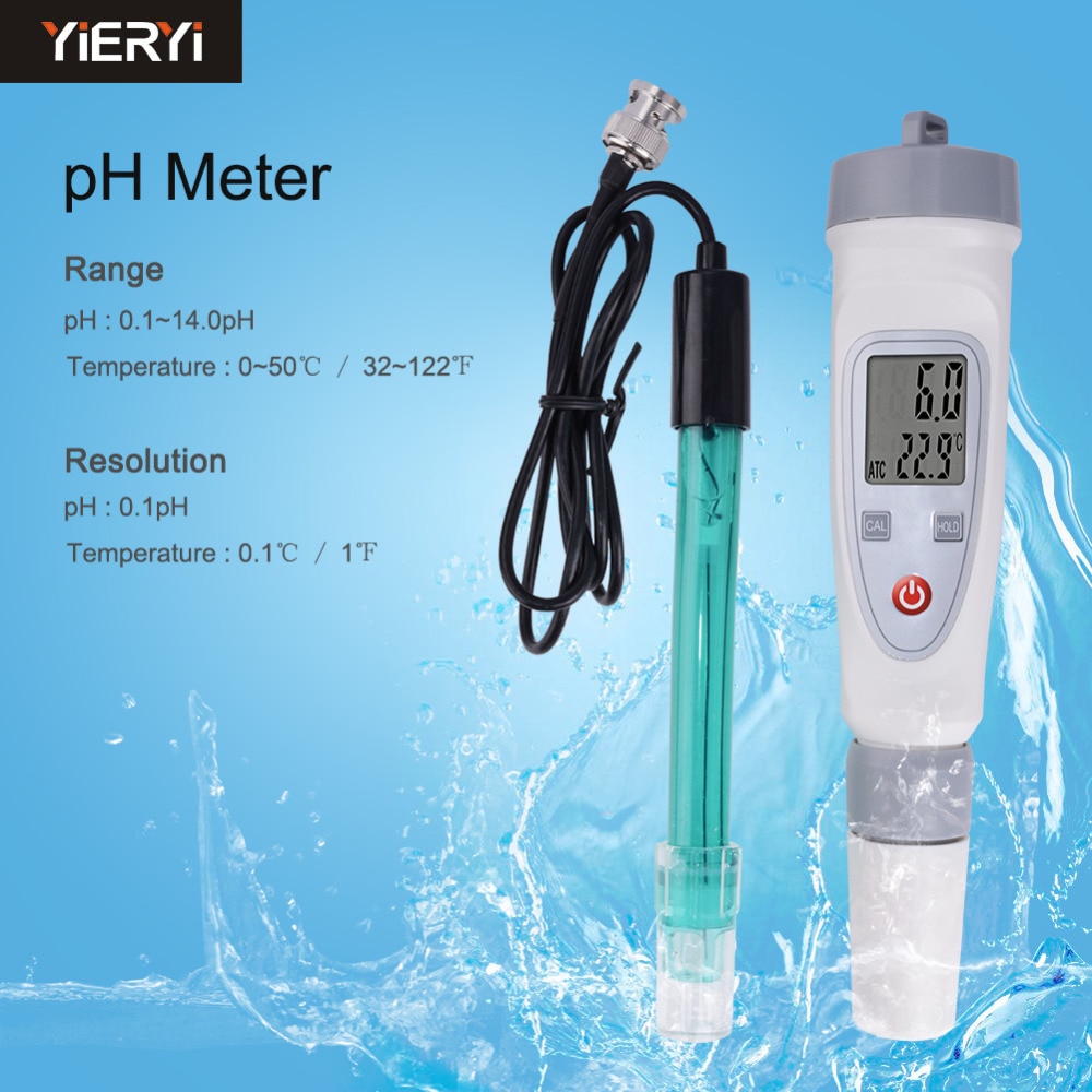 Portable Digital Water Tester Pen PH Meter Water Test Pen PH-20W External Connection Electrode Tester