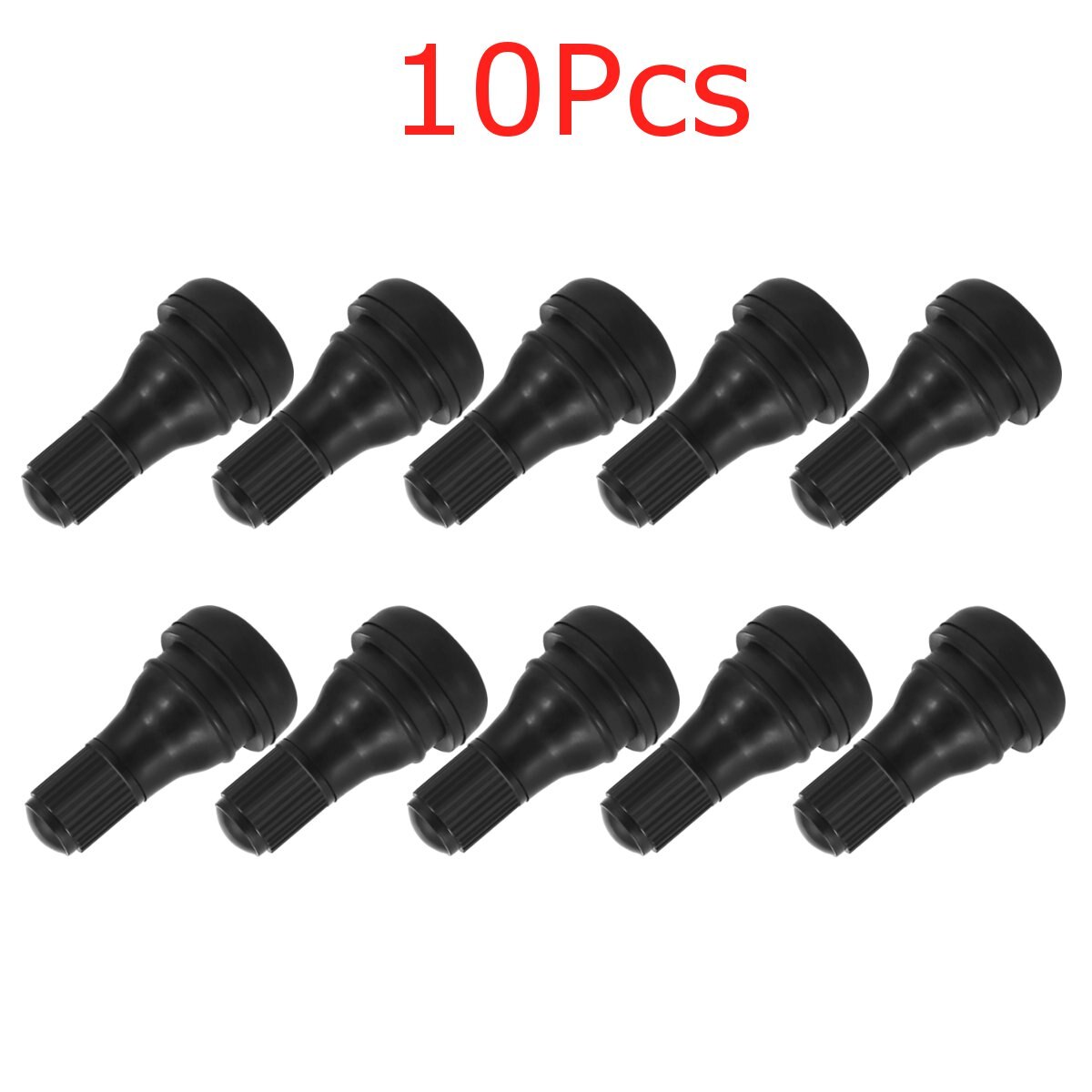 Autobandventiel, Qiilu 10-pack metalen TR43E-ventielstelen voor auto, vrachtwagen, motorfiets, tubeless met stofkap