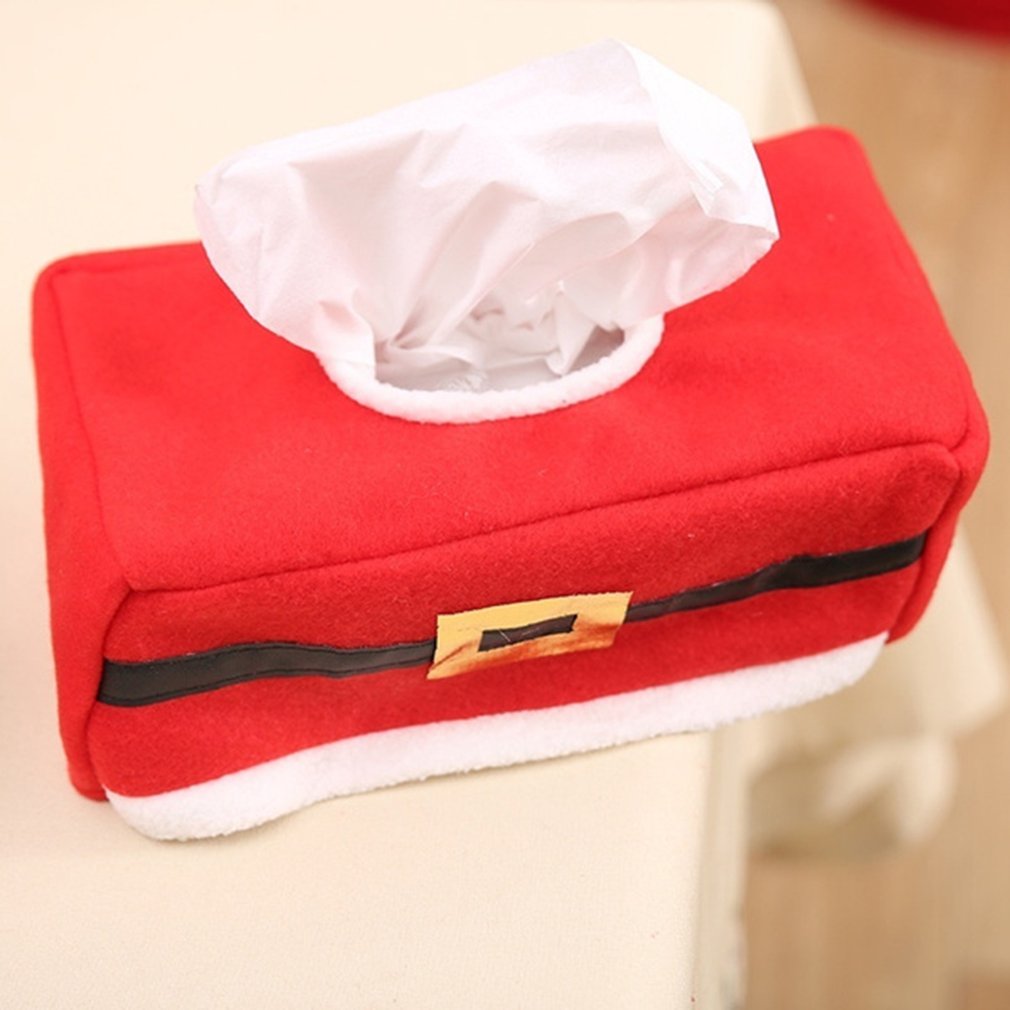 Christmas Tissue Box Cover Decoration Tissue Box Case Holder Home Restaurant Hotel Shopping Mall Tissue Box