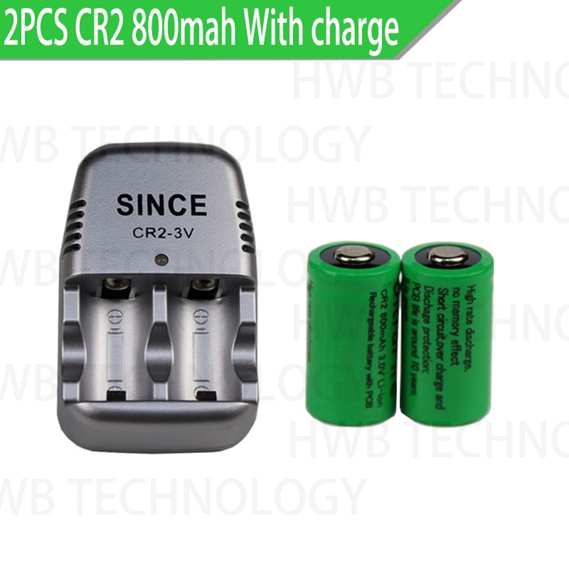 2Pcs 15270 CR2 800Mah Oplaadbare Batterij + 3V CR2 Lader, Digitale Camera, een Speciale Batterij