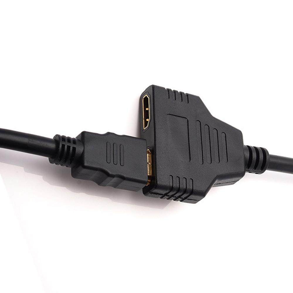 HDMI 2 Dual Port Y Splitter 1080P HDMI v1.4 Male to Double Female Adapter Cable 1 In 2 Out HDMI Converter Connect Cable Cord