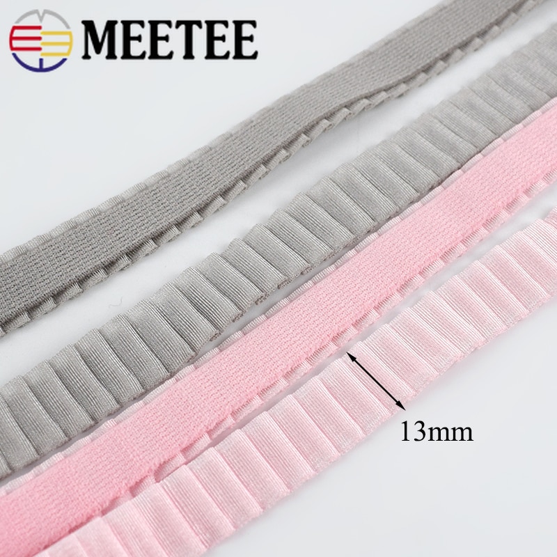 8 meter 13mm geplooide elastische band schouderband kinderschoenen elastisch kant band diy babyhaar naaien lint tape accessoires