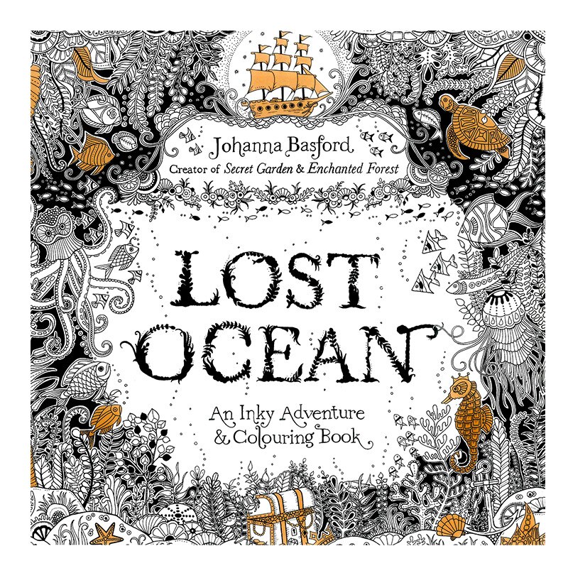 Varios estilos de juguetes para aliviar el estrés para niños y adultos, arte en Mandalas, pintura, dibujo, Jardín Secreto, libros para colorear a la hora de matar: Lost Ocean