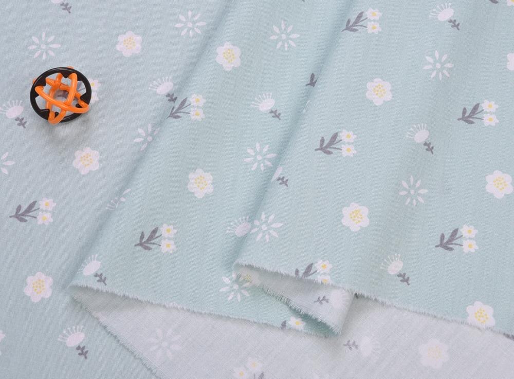 100%  bomuldsstof diy patchwork quilting håndlavet baby klud kjole sengetøj tæppe lagner tilda tissus tecidos green deer fox: Nr. .2 grøn blomst / 50 x 100cm