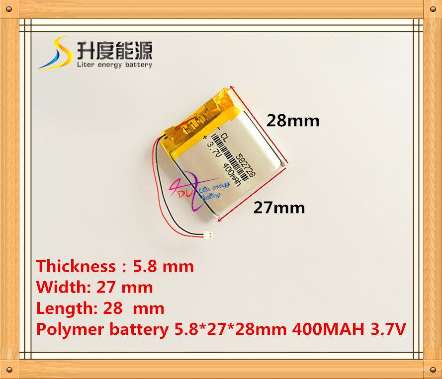 582728 400 mah 3.7 V lithium-ion polymeer batterij goederen van CE FCC ROHS certificeringsinstantie
