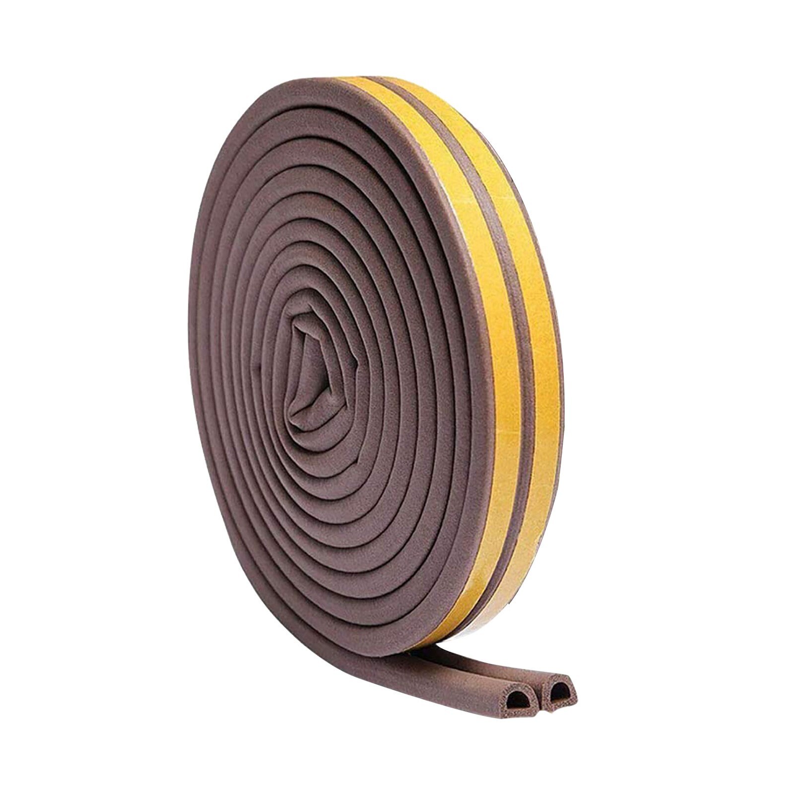 Top Selling Deur En Raam Geluidsisolatie Strip D Type Anti-Collision Strip Zelfklevende Ondersteuning en: Brown 