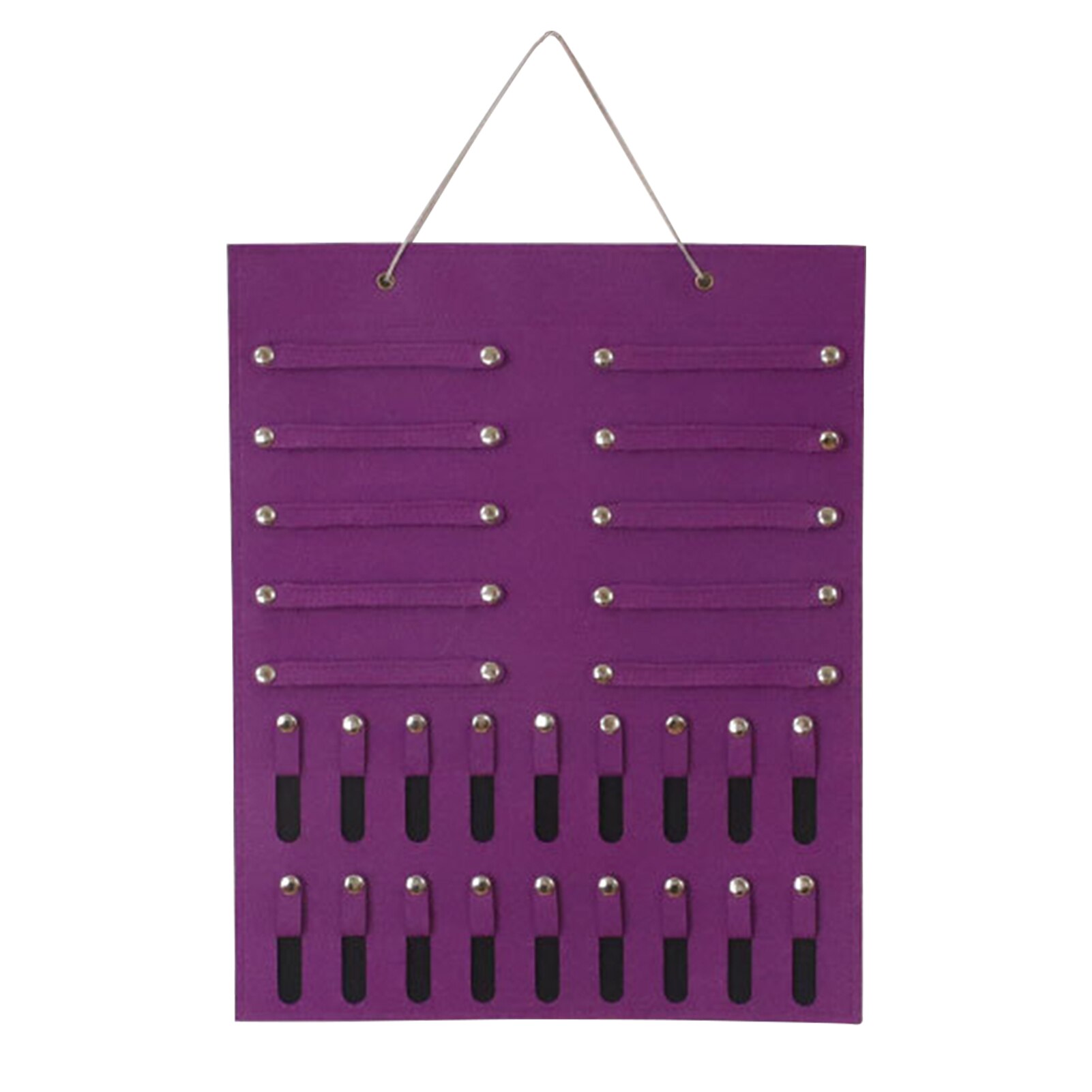 Organizador colgante para niña, soporte de almacenamiento con múltiples ranuras para ahorro de espacio, de gran capacidad para diademas de dormitorio, decoración Simple Vertical para el hogar: Morado