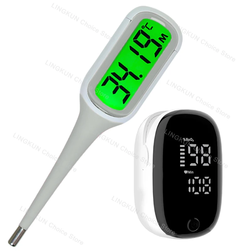 Termómetro rápido de silicona 9S para fiebre, termómetro Digital infrarrojo para el cuerpo Basal, pantalla LED de temperatura Rectal para axila Oral: CORAL