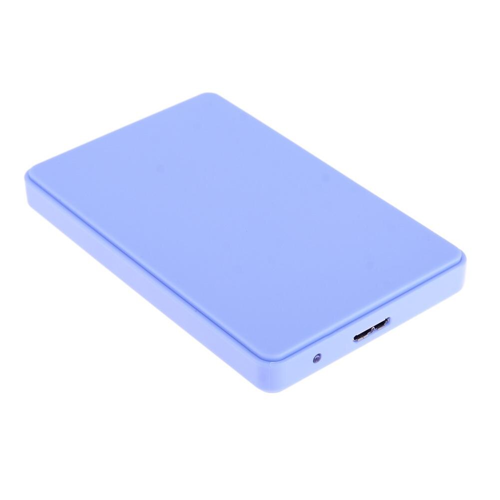 2.5in SATA to USB3.0 HDD Case 3TB 5Gbps HDD Hard Drive SSD External Enclosure Case for PC Mini USB 3.0 SATA Hard Disk Enclosure: Blue