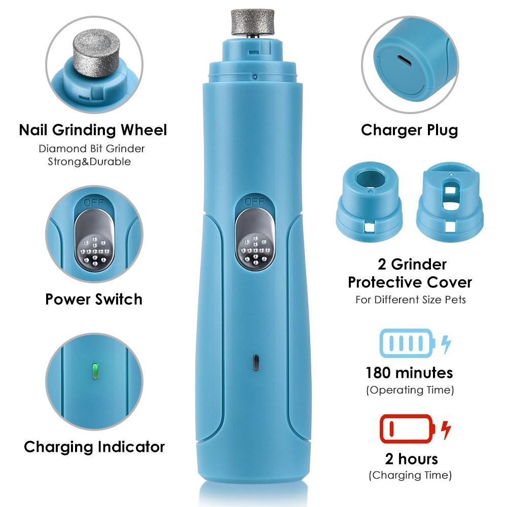 Elektrische Pet Nail Schaar Usb Hond Nagelknipper Pijnloos Honden Nail Puntenslijper Pedicure Schoonmaak Nagelknipper Set Dierbenodigdheden