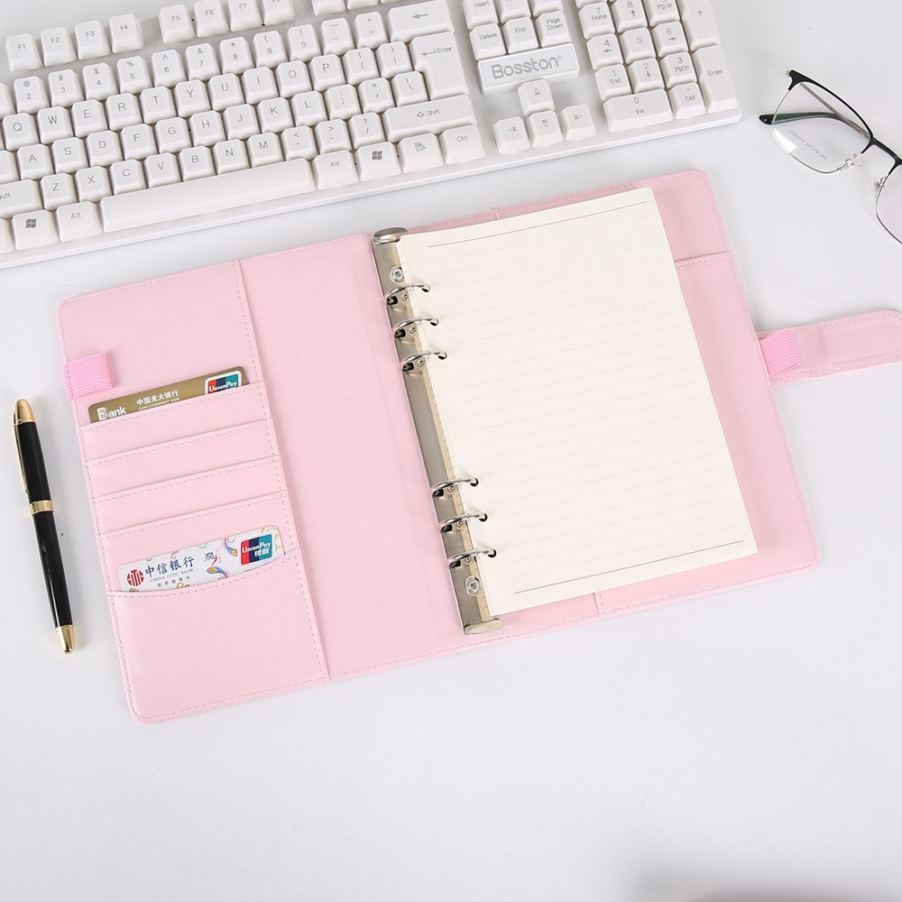 Pu Leather-proof A5 A6 Notebook Diary Schedule Schedule Diary Journal Binder Cute School Supplies Macaron Notebook Notebook
