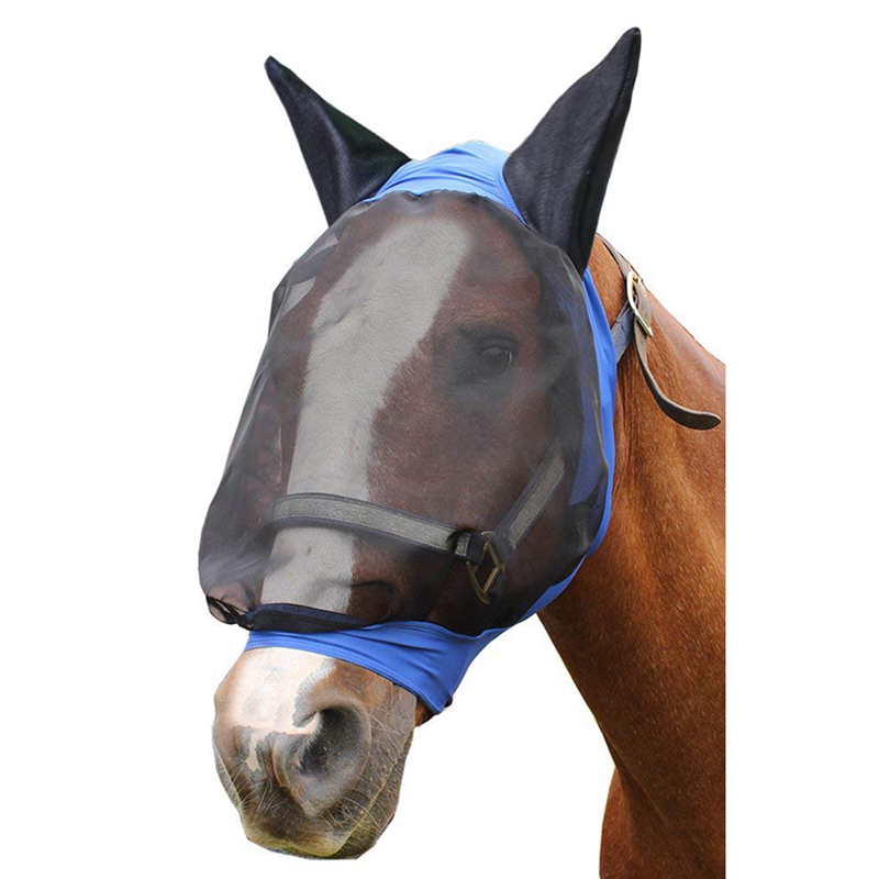 Comfort Soft Mesh Lycra Paard Fly Masker Met Oren-Onze Zachte 4 Way Stretch Is Op Gevoelige oren & Ogen