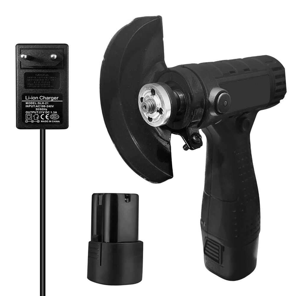 Mini Cordless Angle Grinder Grinding Machine Power Tools Household Handheld Polishing Cut Off Tool mini Electric Grinder: 1 Battery EU Plug