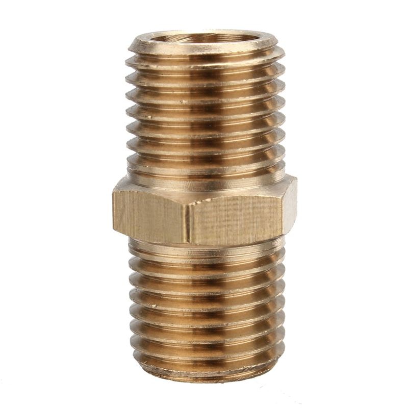 2Pcs Brass 1/4 BSP Tapper Thread Male Air Line Hose Connector Airline Fitting Tools