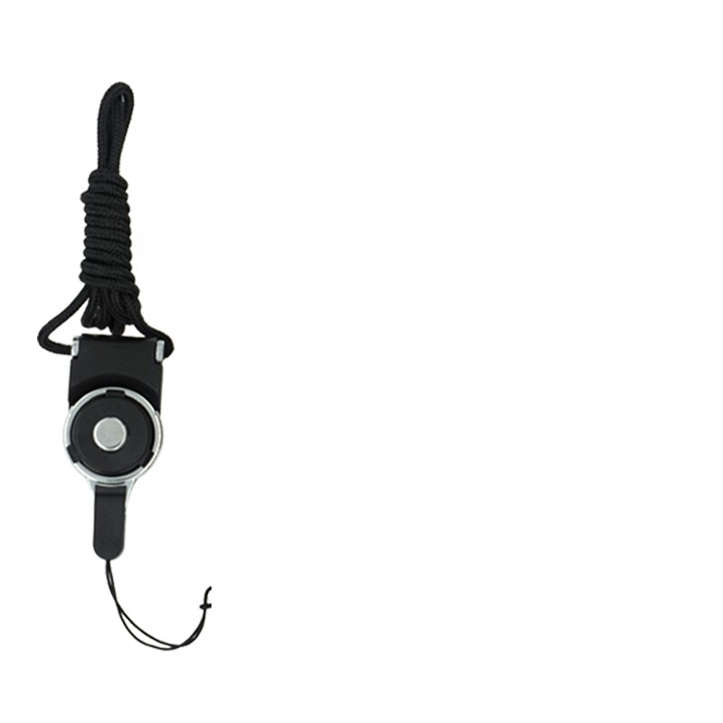 Portefeuille destacável celular pescoço cordão para iphone colhedores id crachá titular preto azul verde rosa tour de cou porte clefs: Black
