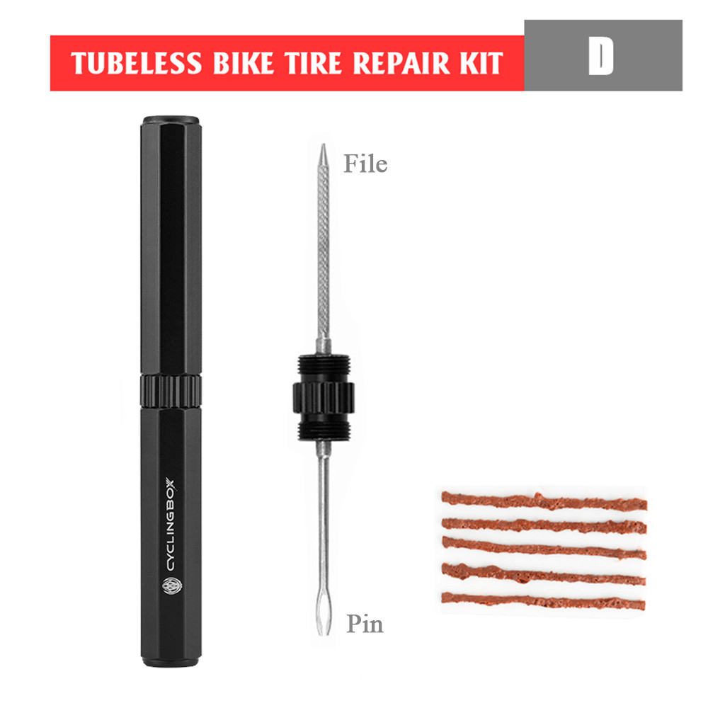 Bicycle Tubeless Tire Repair Kit Tire Portable Urgent Drill Rubber Strips Tyre Puncture Sealant Repair Kit Bicycle Repair Tools: Blue