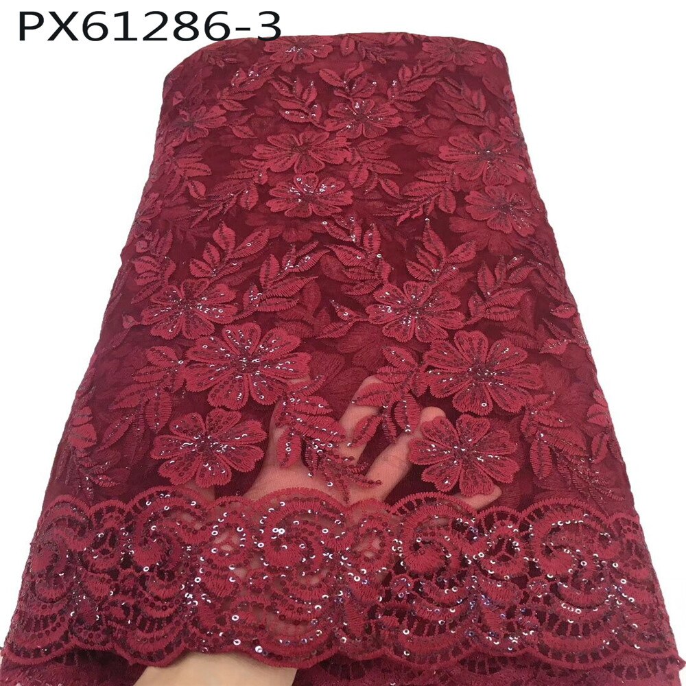 Newest wine color Swiss Cotton Voile Lace Austria Polyester Material Tulle Lace Fabric lady cloth: 3