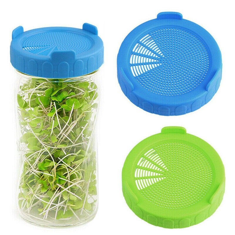 86mm Diameter Germination Jar Mason Jar Seed Germination Mesh Filter Filter Cover Wide Mouth Food Grade Plastic Cover Safe