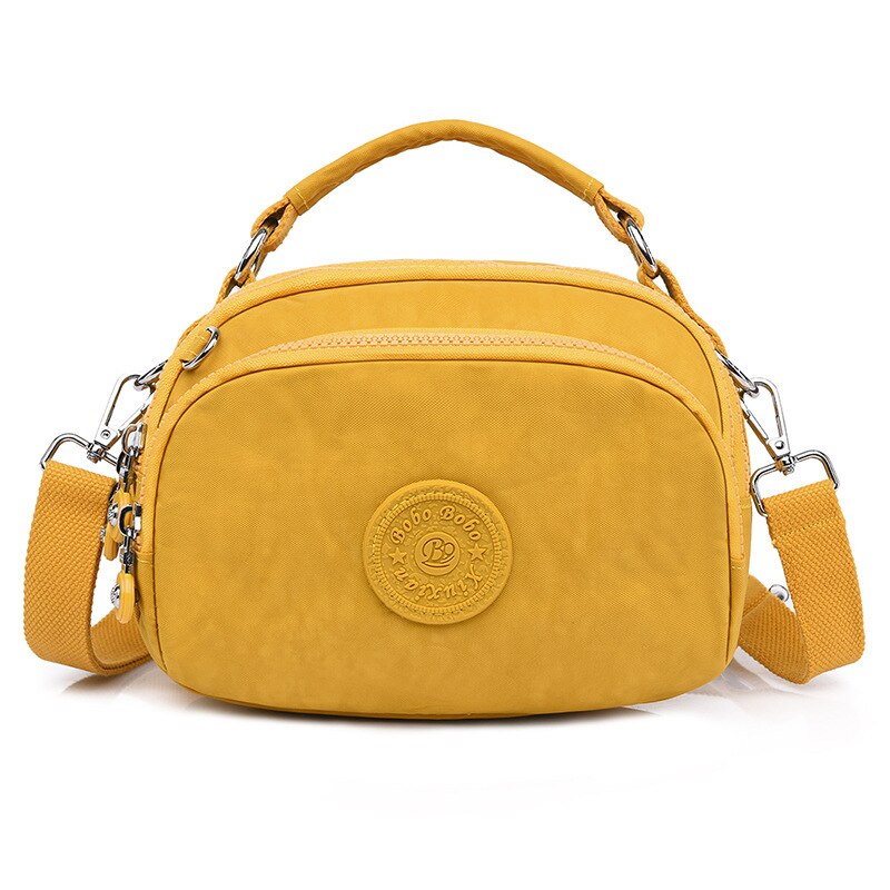 Frauen Schulter Tasche Reine Farbe lässig Tote Tasche Leinwand Handtasche Reißverschluss Bote umhängetaschen женская сумка bolsa: Gardenia Farbe