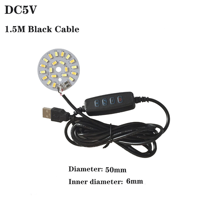 1 ST LED Chips DC5V Dimbare Lichtkaart 5730SMD Enkele/Drie Kleur LED lichtbron 10 W/12 W Met USB Dimmer Controller 1.5 m lijn